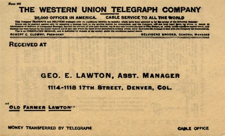 Western Union ephemera; Neat piece of Western Union history!