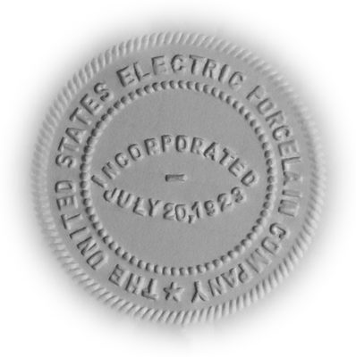 Corporate Press; United States Electric Porcelain Company seal!