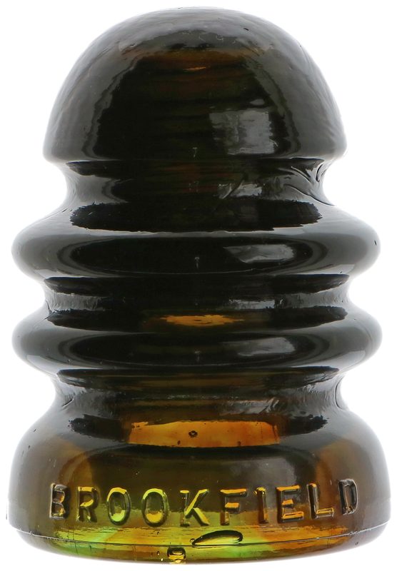 CD 205 BROOKFIELD, Swirled Dark Olive Amber; Amazing condition and