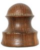 San Francisco Wooden Trolley Insulator, Brown; Much scarcer "round dome" style for going around corners!