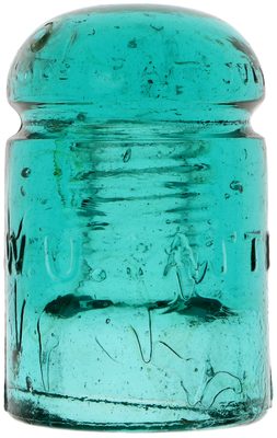CD 127 W.U. PATTERN, Aqua; likely a Beaver Falls product!