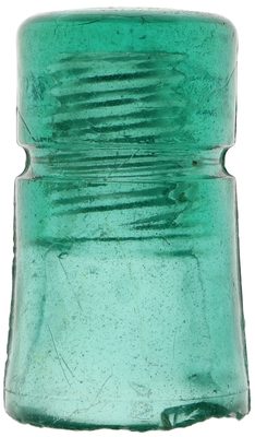 CD 123 E.C. & M. CO. S.F., Fizzy Light Green Aqua; uncommon "F" mold w/ slug plate characteristics with "fizz" that give it a desirable translucent effect!