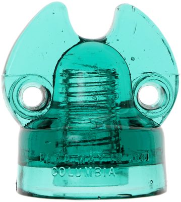 CD 263 HEMINGRAY // COLUMBIA, Aqua; great piece for the Hemingray or power collector!