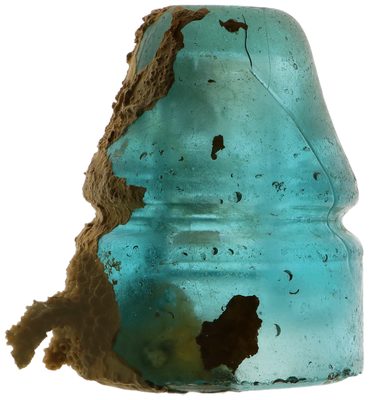 CD 728 {Unembossed}, Light Aqua w/ Coral Growth; you never see coral growing on an insulator!