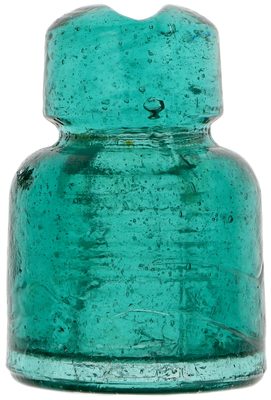 CD 516.2 {Unembossed} {Russia}, Bubbly Aqua; crude with great dome glass!