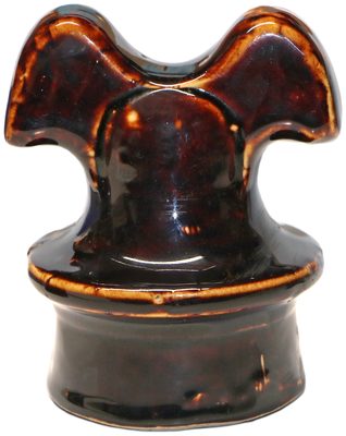 U-395 Porcelain "Mickey Mouse" {Pittsburg product}, Rich Brown w/ Cream Highlights; a piece seeing increasing demand with the classic "Mickey" shape!