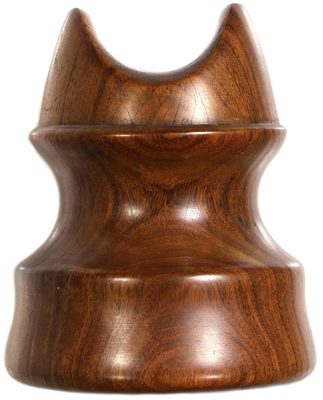 San Francisco Wooden Trolley Insulator, Brown/Tan Two-Tone; nice satin finish!