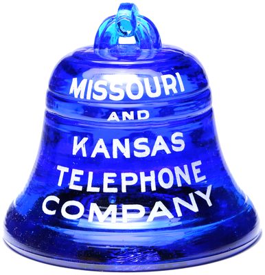 MISSOURI AND KANSAS TELEPHONE, Cobalt Blue; excellent condition!