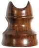 San Francisco Wooden Trolley Insulator, Mottled Brown; Inner skirt variant!