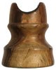 San Francisco Wooden Trolley Insulator, Brown/Tan Two-Tone; Inner skirt variant!