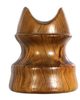 San Francisco Wooden Trolley Insulator, Brown/Tan Two-Tone; nice satin finish!