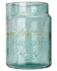 PETTINGELL ANDREWS Battery Jar, Light Aqua w/ "Amber streak"; unusual embossing that shares the name embossed on glass insulators!