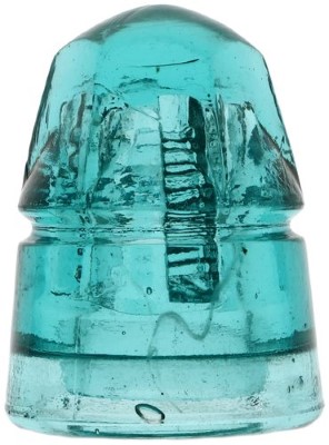 CD 158 BOSTON BOTTLE WORKS, Aqua; Segmented pinhole, inner skirt embossed!