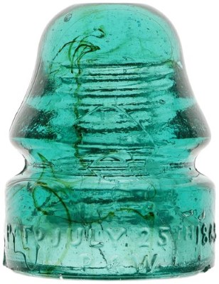 CD 133.2 L.A.C. / P & W, Aqua w/ Amber ribbons; A great example!