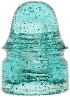 CD 134 AM.INSULATOR CO., Light Aqua w/ Bubbles; Larger than fizz!