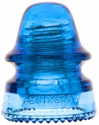 CD 162 HEMINGRAY // No 19, Light Milky Cobalt Blue; Milky impurities!