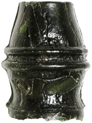 CD 701.6 "Confederate Egg", Green Blackglass; Richmond fire survivor!