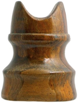 San Francisco Wooden Trolley Insulator, Mottled Brown; Nice mottling and striping!