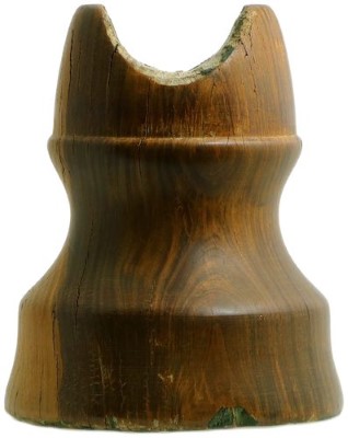 San Francisco Wooden Trolley Insulator, Walnut/Blond Two-Tone; Good two-tone separation!