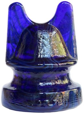 SI 269 "H&H ELECTRIC CO" Commemorative, Dark Blue Violet w/ White Swirls; This solid pour makes a great paperweight!