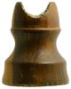 San Francisco Wooden Trolley Insulator, Walnut/Blond Two-Tone; Good two-tone separation!