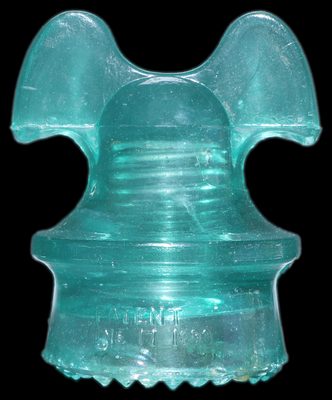 CD 257 PATENT / JUNE 17, 1890, Light Jade Aqua; Nice jade in the two patent date embossing!