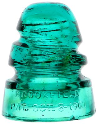 CD 150 BROOKFIELD, Aqua; The rarest "spiral groove" variety, a tough CD not often seen!