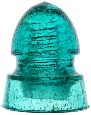 CD 149 "Burbrook", Bright Aqua w/ Seed Bubbles; A "pointed bullet" with lots of character!