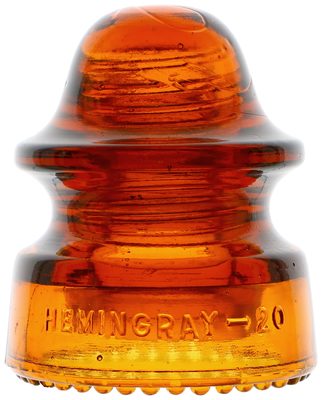 CD 164 HEMINGRAY-20, Orange Amber; A spectacular piece in color and condition!