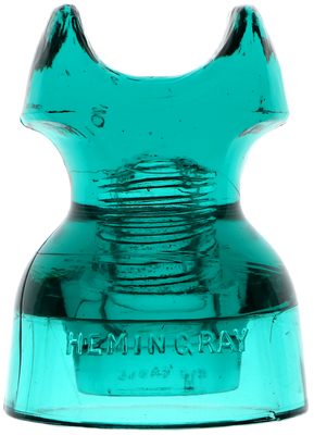 CD 254 HEMINGRAY // No 3 CABLE, Bright Aqua; The low pinhole show off the thick glass!