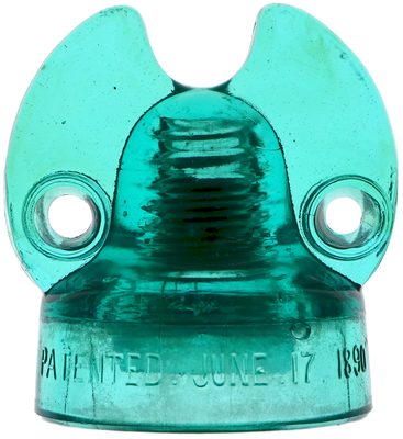 CD 263 PATENTED. JUNE. 17. 1890, "Lighter" Aqua; The rare embossing variant!