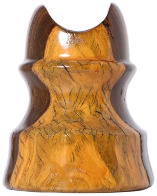 San Francisco Wooden Trolley Insulator, Blond/Walnut Two-tone; Wow! A standout example!