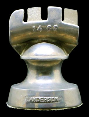 Presentation Trolley Insulator, Nickel Metal; An unusual and unique "go-with"!