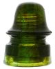 CD 162 BROOKFIELD, Olive Green w/ Amber; Lop-sided dome, check it out!