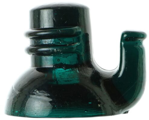 CD 791 "Baby Teapot", Dark Teal Green; A unique, rare and desirable threadless!