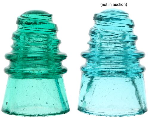 CD 110.6 NATIONAL INSULATOR CO., "Green"; What a contrast with the "common" light aqua one!
