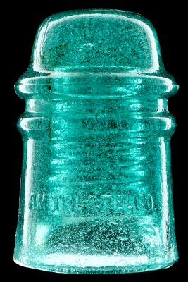 CD 121 AM.TEL.& TEL.CO., Light Aqua w/ Snow and Bubbles; Great dome glass, great character! UPDATE photo