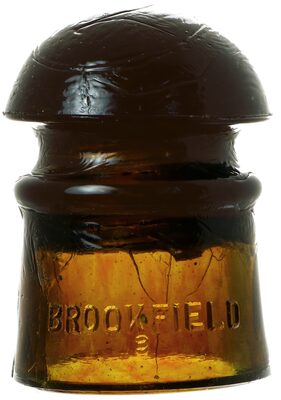 CD 101 BROOKFIELD, Striped Olive Amber; Great striping!