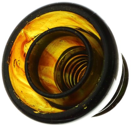 CD 152 B, Olive Amber w/ Heavy Amber Swirls; Stunning swirls!