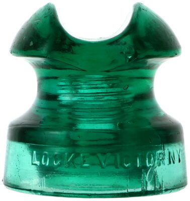 CD 275 LOCKE, Dark Green Green Aqua; Heavy hunk of glass!