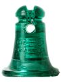 CD 268 CROWN, Dark Green Aqua; A classic! One of the few insulators with a hole through it!