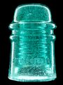 CD 121 AM.TEL.& TEL.CO., Light Aqua w/ Snow and Bubbles; Great dome glass, great character! UPDATE photo