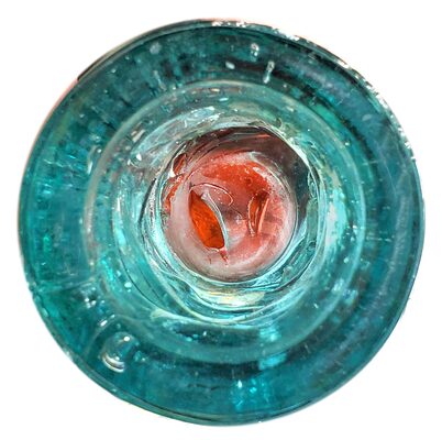 CD 112 BROOKFIELD // No 31, "Bubble Dome" Light Blue; NOT art glass! Words can't describe this!!!!!!