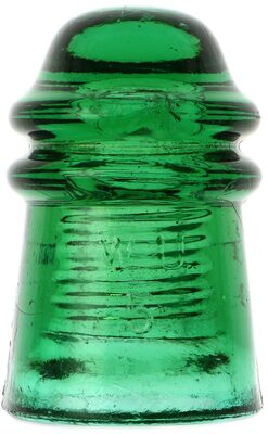 CD 125 W.U. // 1871, Bright Green; Extra dome glass plus a great color!