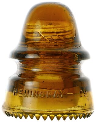 CD 162 HEMINGRAY-19, Honey Amber; Solid "U" variant!