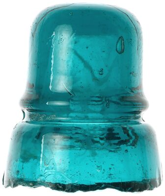 CD 742 {Unembossed} {Canada}, Deep Teal Blue w/ Milk Swirls; Rich color with lots of milk!