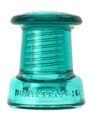 CD 175 HEMINGRAY-25, Aqua; "Largest Wire Groove" Award goes to the "Doorknob"!