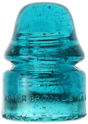 CD 133.1 BROOKE'S, Rich Brooke's Blue w/ Fizz; thick dome glass accentuates the color!