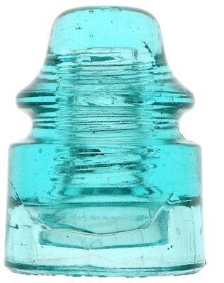 CD 157.5 STANDARD GLASS INSULATOR CO., Light Aqua; bold base embossing!