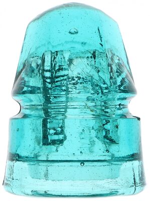 CD 158 BOSTON BOTTLE WORKS, Blue Aqua; stylish "hex head" design!